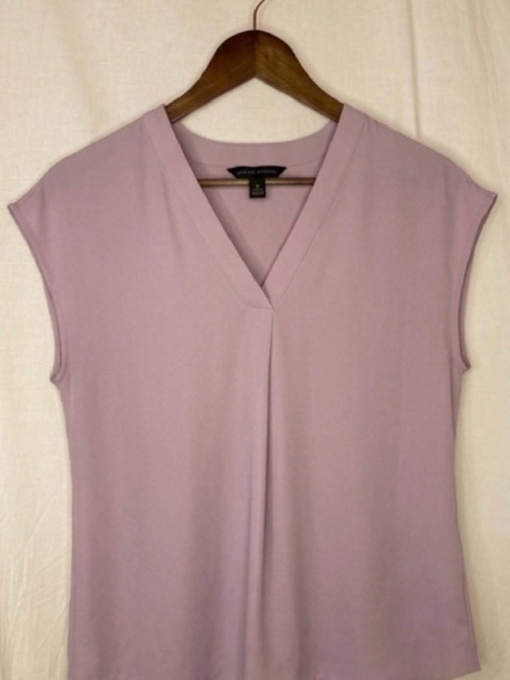 Banana Republic Lilac V-Neck Cap Sleeve Blouse